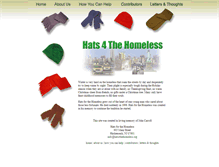 Tablet Screenshot of hats4thehomeless.org